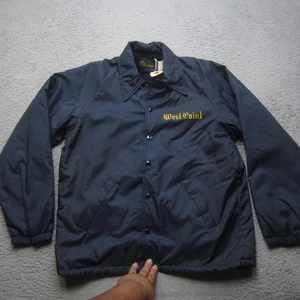 Vintage Champion Jacket Mens M Blue West Point Coaches Windbreaker USA 80s - Picture 1 of 12