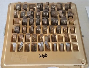 New Hermes Old Style Brass Engraving Font 260 pcs Upper & Lower Engravograph - Picture 1 of 4