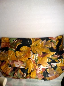 Pair Ruffle Pillow Case Shams Floral Navy, Mauve, Gold Colorful 33'' x 26'' EUC! - Picture 1 of 3