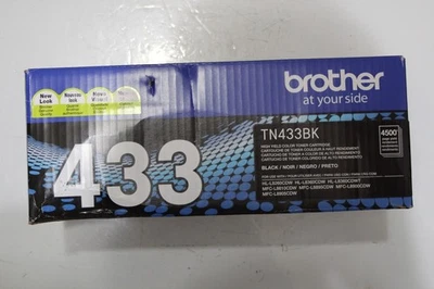 Cartucho de tóner negro Brother genuino TN433BK TN-433BK OEM ORIGINAL AUTÉNTICO Foto 1 de 3