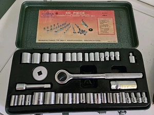 Vintage Cobra Professional Tools 40 Piece Combination Socket Wrench Tool Set - Picture 1 of 9