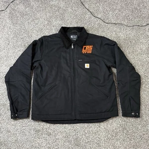 Chaqueta Carhartt Detroit Manta Forrada Cremallera Negra Hombre’s L Talla Grande 103828 - Imagen 1 de 8