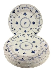 Churchill Finlandia Speiseteller blau weiß Blume 10" (4) Teller - Bild 1 von 5