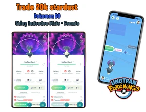 Brillante Indeedee macho - hembra Tr-de 20k polvo de estrellas - Imagen 1 de 4