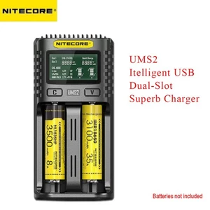 NITECORE UMS2 Inteligente USB-C Doble Ranura Excelente Cargador de Batería Carga Rápida AA - Imagen 1 de 20