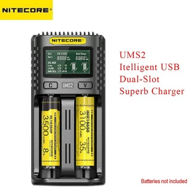 NITECORE UMS2 Intelligent USB-C Dual-Slot Superb Battery Charger Quick Charge AA - Image 1 of 4