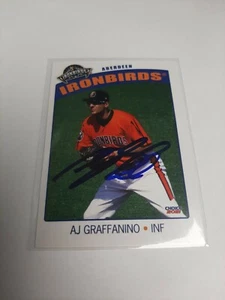 Tarjeta de béisbol autografiada AJ Graffanino Aberdeen Ironbirds Orioles 2020 - Imagen 1 de 2