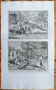 Picart Großer Kupferstich Paria Indianer Venezuela - 1743 - Bild 1 von 1