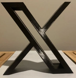 Twitter X Logo 3D Printed Model, X.com, Twitters New Logo - Picture 1 of 2