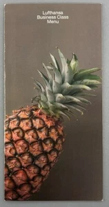LUFTHANSA BUSINESS CLASS LA PAZ - FRANKFURST VINTAGE AIRLINE MENU GERMANY - Picture 1 of 5