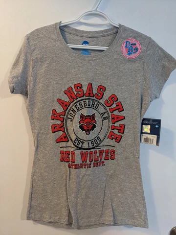 Arkansas State Red Wolves Jonesboro Arkansas NCAA Large Gray T-shirt Cover