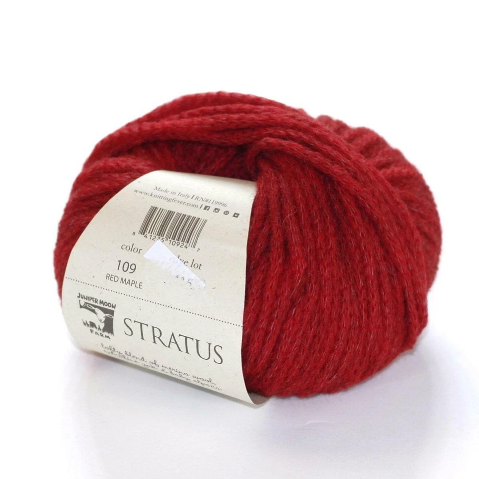 Juniper Moon Farm STRATUS Merino Yak Alpaca Wool/Yarn 50g - Red Maple 109 - Image 1 of 1