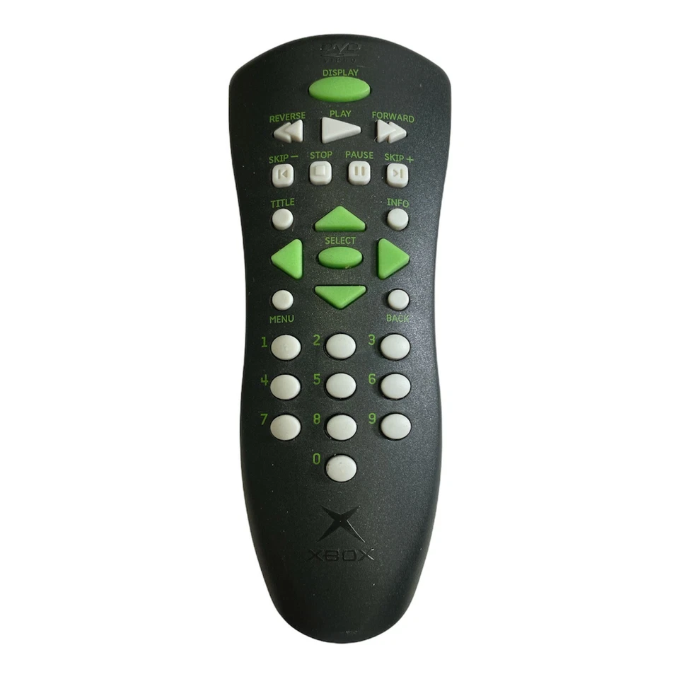 Microsoft Xbox Original OEM DVD Playback Remote Control NO RECEIVER Black - Image 1 of 3