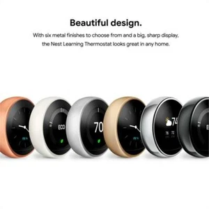 COMPLETE KIT: Google Nest 3rd Generation Learning Thermostat - Choose Color ^ - Picture 1 of 46