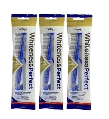 3 x FGM Dental Whiteness Perfect 22% Home Bleach Gel 3g Syringe