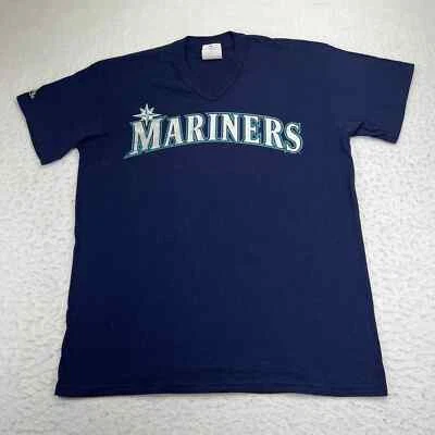 Camiseta Majestic MLB Seattle Mariners Jóvenes Niñas XL Manga Corta Cuello en V Gráfico Foto 1 de 4