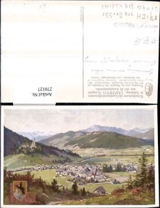 270127, postal de artista Fr. Jung Tamsweg im Lungau Totale con iglesia de San León montaña - Imagen 1 de 1