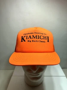 Vintage Orange Trucker Hat. “Kiamichi Big Buck Classic OK. Foam. SnapBack. - Picture 1 of 5