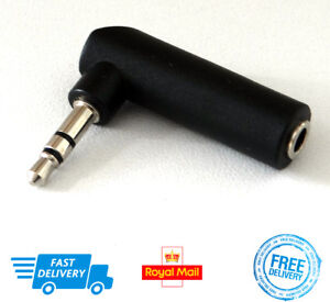 3.5mm Audio Jack Adapter Right Angle 90 Degree AUX Connector Phone Plug Stereo 
