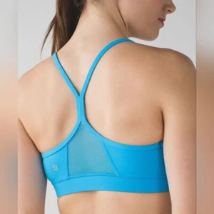 Women's Lululemon Athletica Flow Y Racer Back Sports Bra In Kayak Mesh No Size - Picture 1 of 9