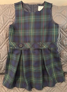 Lands End School Uniform Girls Plaid Jumper Size 5 - Picture 1 of 3