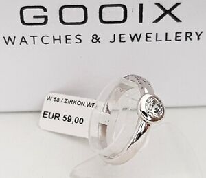 gooix Damenring Silber 925 er Zirkonia Gr 52 Ø 16,5 mm RING Neu ohne Box 26