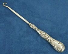 Vintage Sterling Silver Ornate Repousse Victorian Button Hook - Free Ship USA