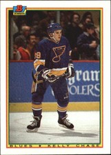 1990-91 Bowman Blues Hockey Card #14 Kelly Chase RC