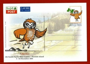 2001 Norfolk Island 6th South Pacific Mini Games postcard SG 777 mint - Picture 1 of 1