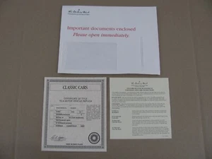 Danbury Mint Diecast Blue 1932 Ford Model 18 Deluxe Roadster Title & Paperwork - Picture 1 of 7
