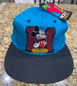 **New DISNEY Vintage 90s Embroidered MICKEY Unlimited Snapback Baseball Cap - Picture 1 of 7