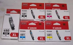 5 x Canon 680XL PGBK + 681XL negro, cian, mag, amarillo para TS9160, TS6160, TS8060 ++ - Imagen 1 de 1