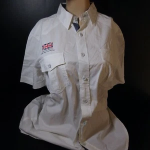 BONUS MODA Sports Shirt XXL short Sleeves White Woman Man N6200 - Picture 1 of 10