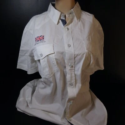 BONUS MODA Short Sleeve Shirt XXL White Women Men N6200 - Image 1 of 4