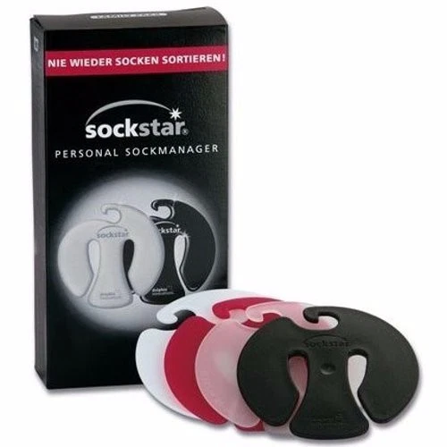 Sockstar Black & White Sockenklammern - 20 Clips in 4 Design-Farben