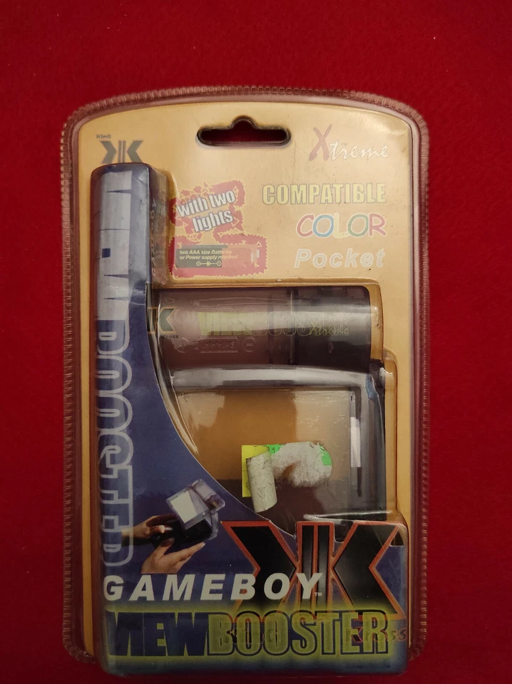 GAME BOY VIEW BOOSTER LENTE D'INGRANDIMENTO COLOR POCKET CON LUCE BLU XTREME