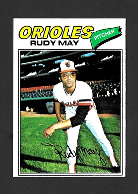 1977 TOPPS SET-BREAK # 56 RUDY MAY BALTIMORE ORIOLES EX OR BETTER - Image 1 of 2