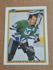 1990 DAVE BABYCH BOWMAN NHL HOCKEY KARTE #256 HARTFORD WHALERS HURRICANES - Bild 1 von 2