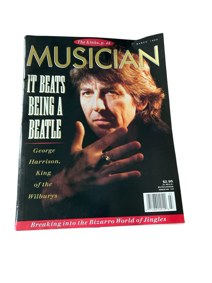 Musician Magazine March 1990 George Harrison King of the Wilburys, No Label - Image 1 of 4