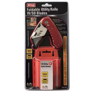 Faltbares Allzweckmesser mit Klingenhalter und 50 zusätzlichen Klingen kostenloser Versand NEU - Bild 1 von 12