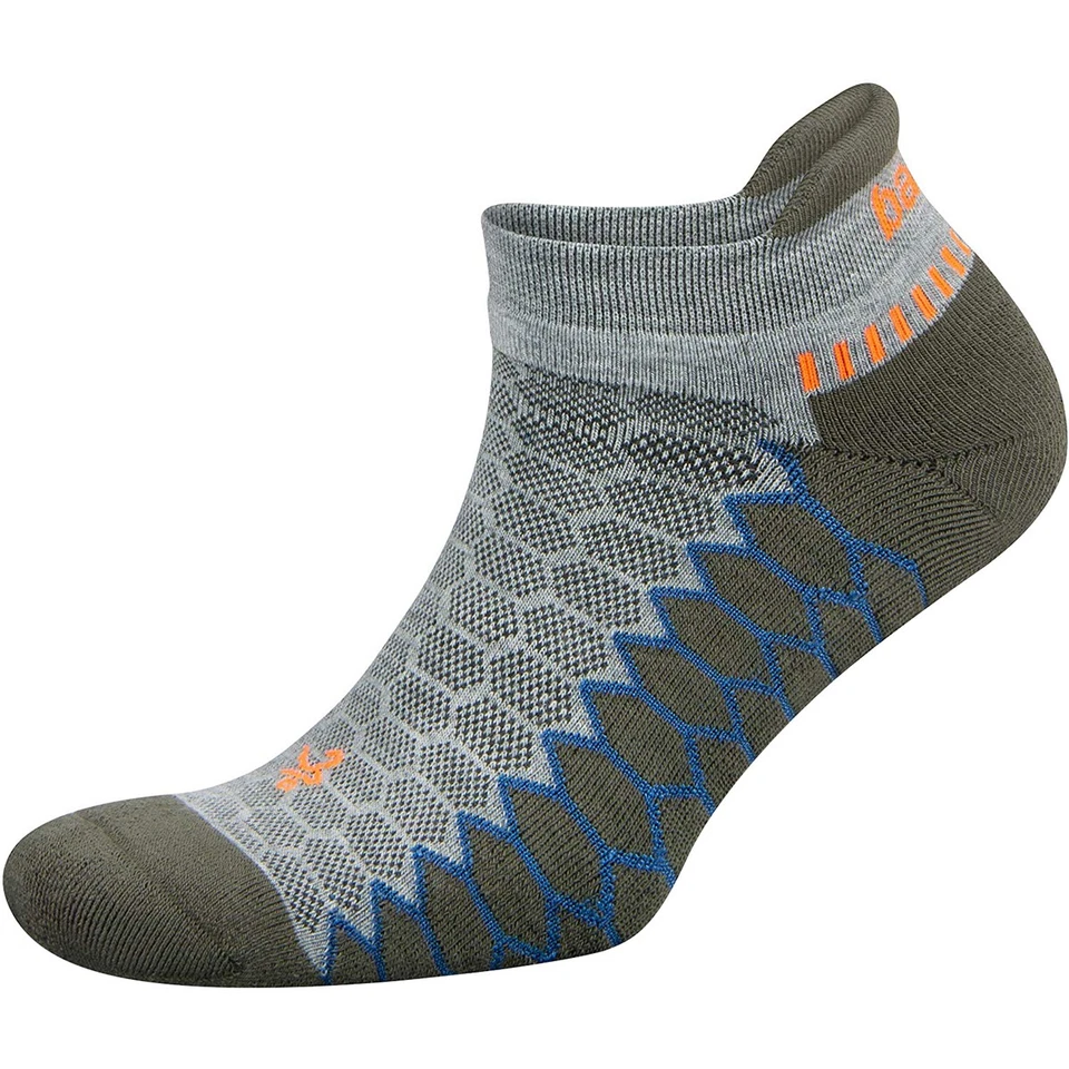 Balega Silver No Show Running Socks - Midgray/Green Pepper - Image 1 of 1