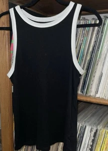 A New Day Black And White Cropped Women’s Tank Top XL - Picture 1 of 4