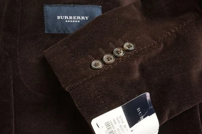 Burberry London Brown Corduroy Cotton Sport Coat Jacket 46R NEW - Image 1 of 4