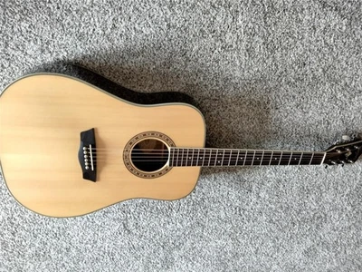 NEW WASHBURN WD20S ACOUSTIC GUITAR WITH A SLIGHT DING IN THE TOP DURING SHIPPING - Image 1 of 4