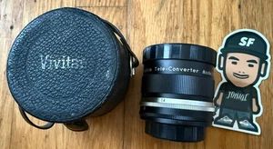 VTG VIVITAR MODEL 3X-1 LENS CAMERA AUTO TELE-CONVERTER ORIGINAL W/ CASE JAPAN - Picture 1 of 11