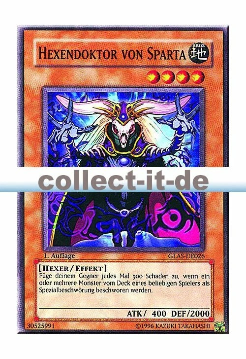 Yugioh GLAS-DE026 Hexendoktor von Sparta 1. Auflage - Bild 1 von 1