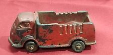 Vintage Auburn Rubber Co. Red Toy Stake Truck Made in Auburn Indiana USA 4"