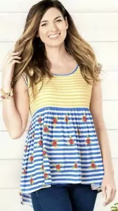 Matilda Jane Adventure Begins ~ On My Mind Top ~ Damengröße Medium neu mit Etikett ~ - Bild 1 von 3