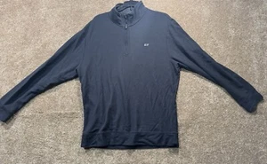 Vineyard Vines Pullover Mens Large Black 100% Pima 1/4 Zip Sweater - Small Flaw - Picture 1 of 8