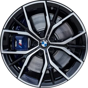 BMW 530e 530i 540i M550i Wheel Rim 2021 2022 2023 19" #86165 #1 Machine/Black - Picture 1 of 1